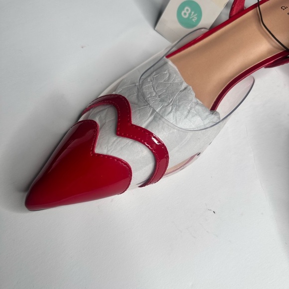 NWT A New Day Red and White Kitten Heels Size 8.5 - Picture 7 of 12